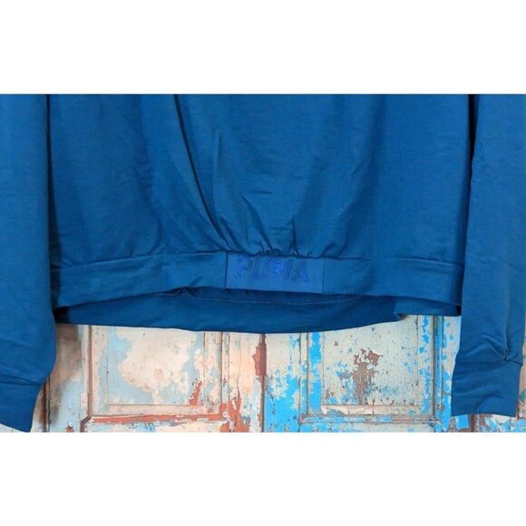 Puma Womens Size 2X Digi Blue Relaxed Fit Long Sleeve Modern Sports Hoodie - Picture 6 of 13